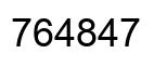 Number 764847 black image