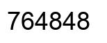 Number 764848 black image