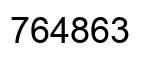 Number 764863 black image