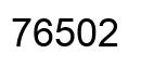 Number 76502 black image