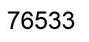 Number 76533 black image