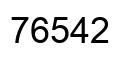 Number 76542 black image