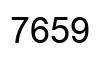 Number 7659 black image