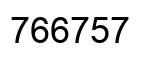 Number 766757 black image