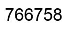 Number 766758 black image
