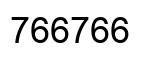 Number 766766 black image