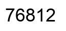 Number 76812 black image