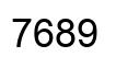 Number 7689 black image