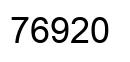 Number 76920 black image