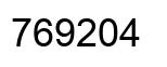 Number 769204 black image