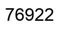 Number 76922 black image