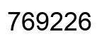 Number 769226 black image