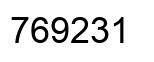 Number 769231 black image