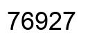 Number 76927 black image