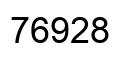 Number 76928 black image