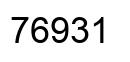 Number 76931 black image