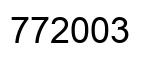 Number 772003 black image