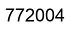 Number 772004 black image