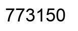 Number 773150 black image