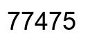 Número 77475 imagen negro