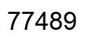 Número 77489 imagen negro