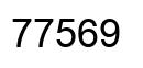 Number 77569 black image