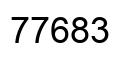 Number 77683 black image