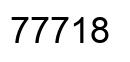 Number 77718 black image