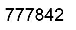 Número 777842 imagen negro