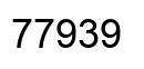 Number 77939 black image