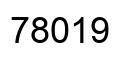 Number 78019 black image