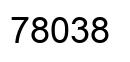 Number 78038 black image