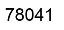 Number 78041 black image