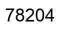 Number 78204 black image