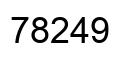 Number 78249 black image