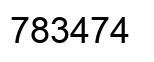 Number 783474 black image