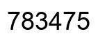 Number 783475 black image