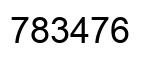 Number 783476 black image