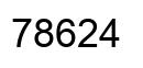 Number 78624 black image
