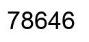 Number 78646 black image
