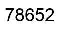Number 78652 black image