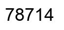 Number 78714 black image