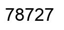 Number 78727 black image