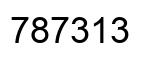 Number 787313 black image