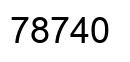 Number 78740 black image