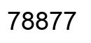 Number 78877 black image