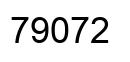 Number 79072 black image