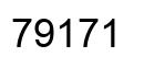 Number 79171 black image