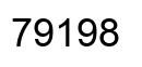 Number 79198 black image