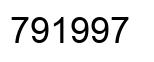 Number 791997 black image